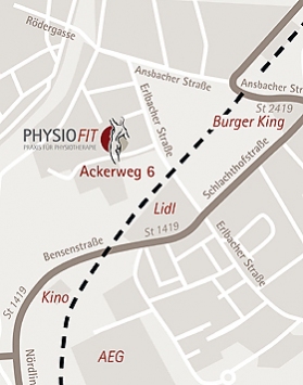Anfahrtskarte PhysioFIT Anfahrtskarte